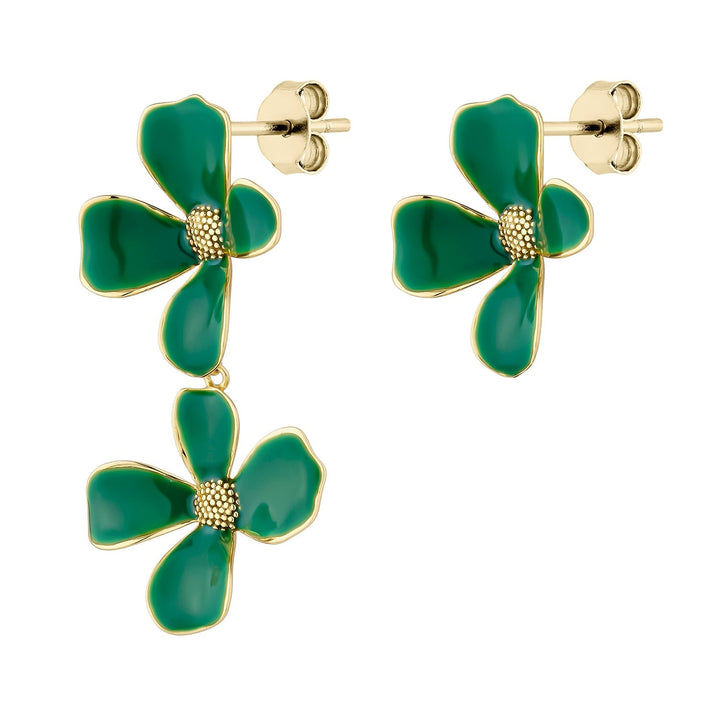 PENDIENTES ASIMÉTRICOS FLORAL