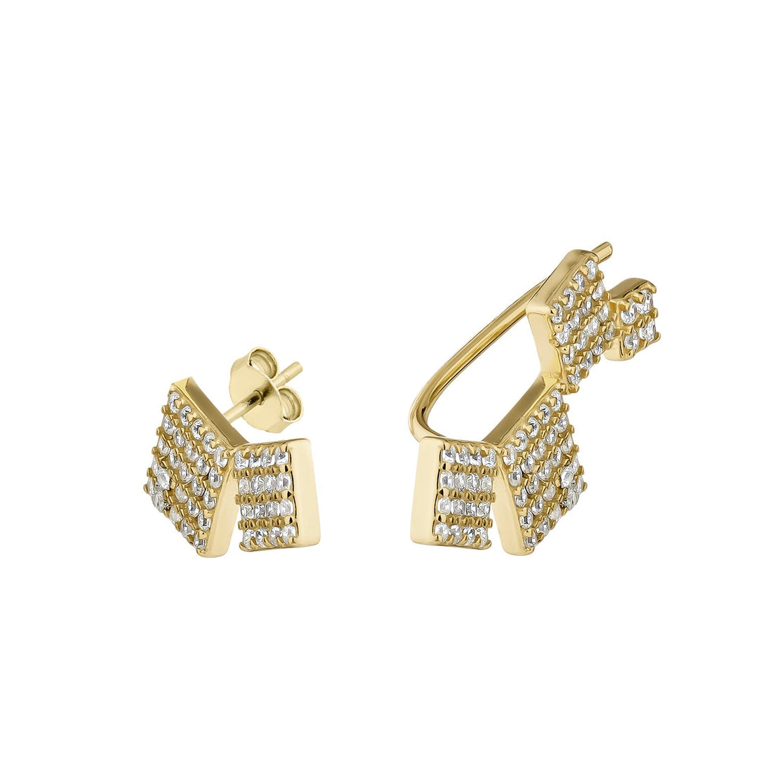 PENDIENTES ASIMÉTRICOS CUBIQUE