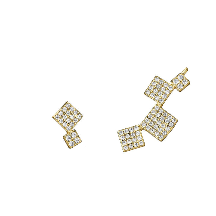 PENDIENTES ASIMÉTRICOS CUBIQUE
