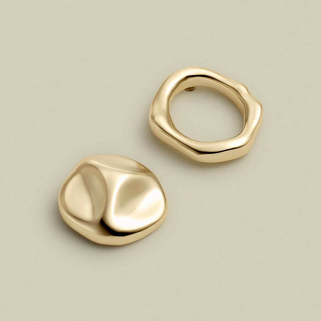 PENDIENTES ASIMÉTRICOS GOLD RODIN