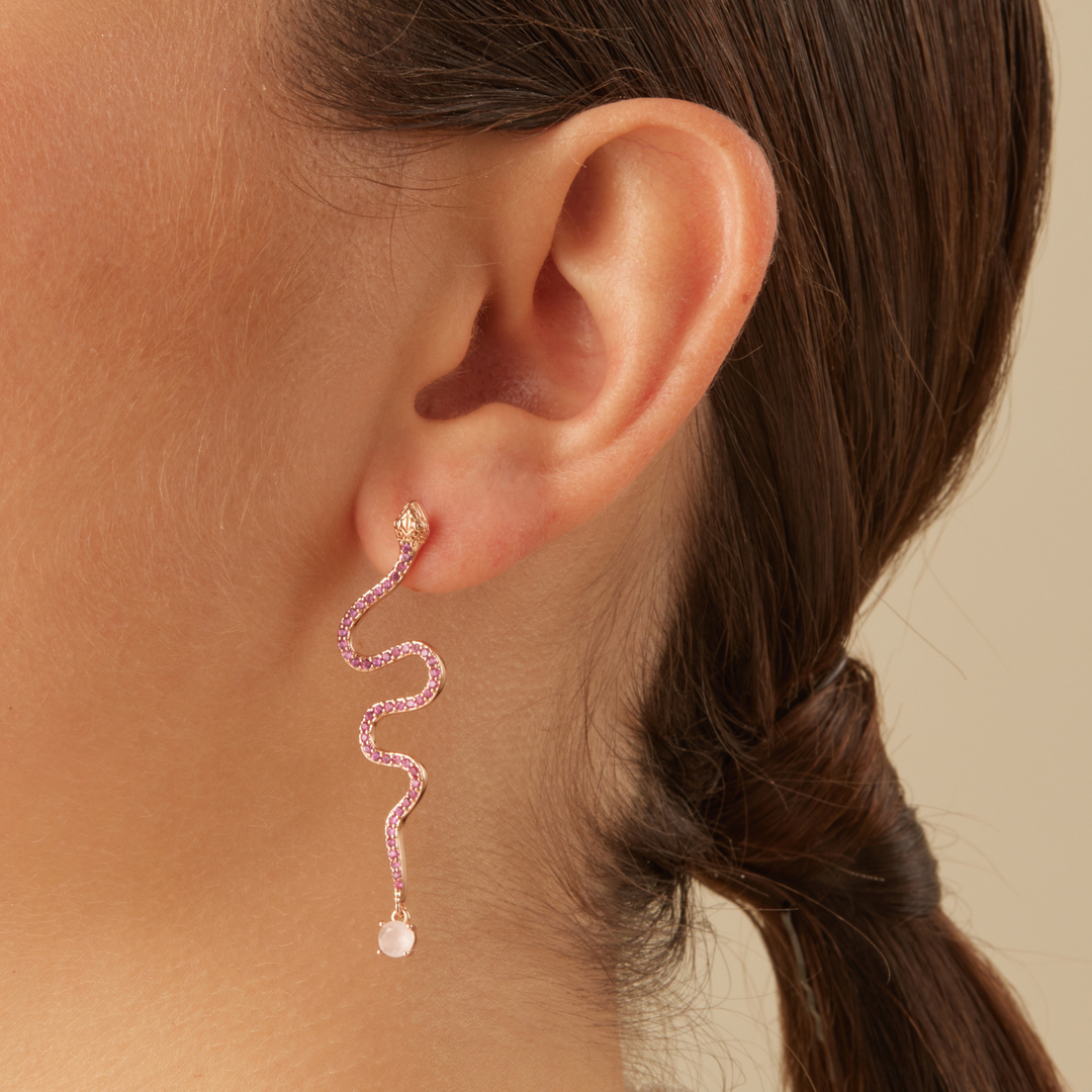 PENDIENTES ASIMÉTRICOS ROSÉE PITHÓN