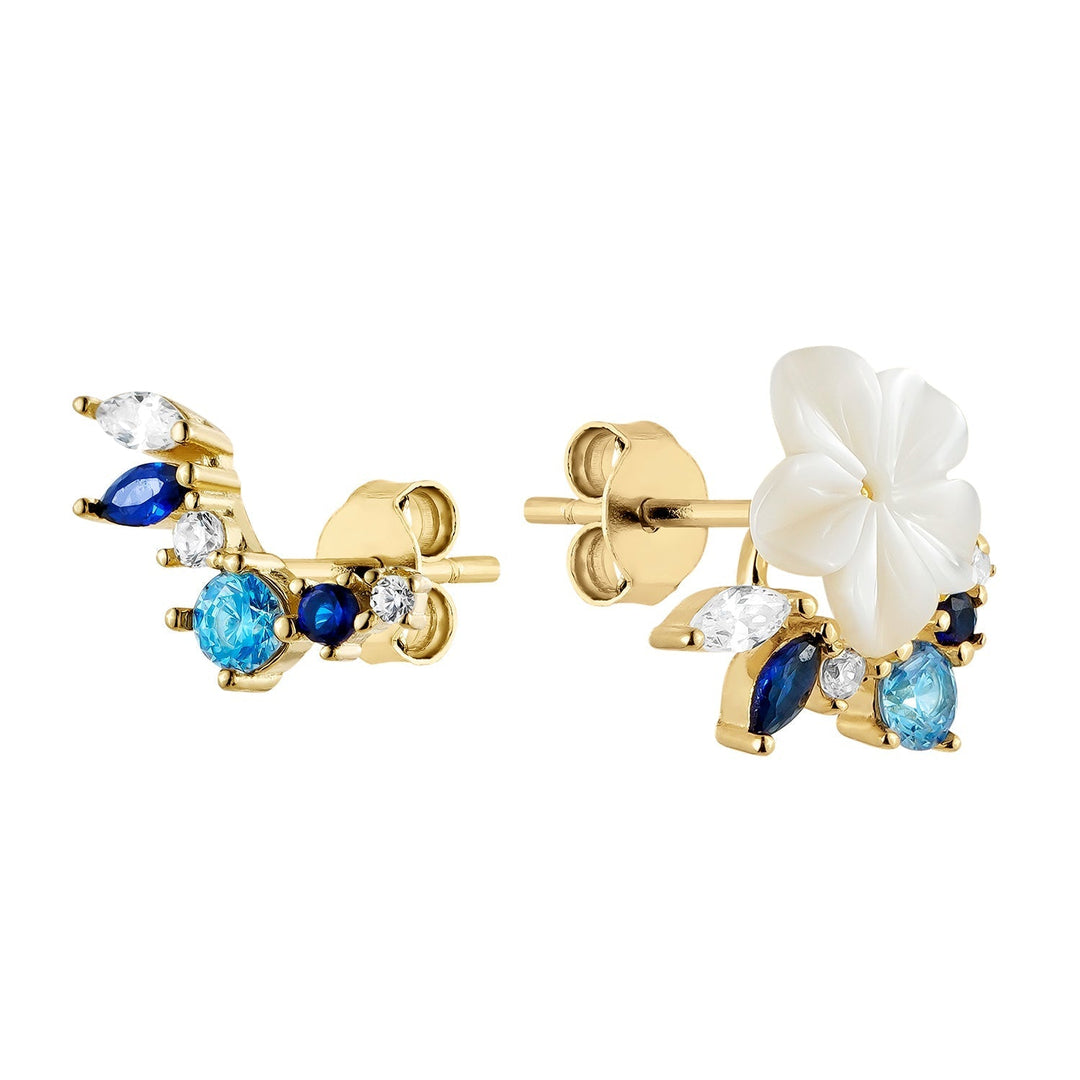 PENDIENTES ASIMÉTRICOS BLUE BOUQUET