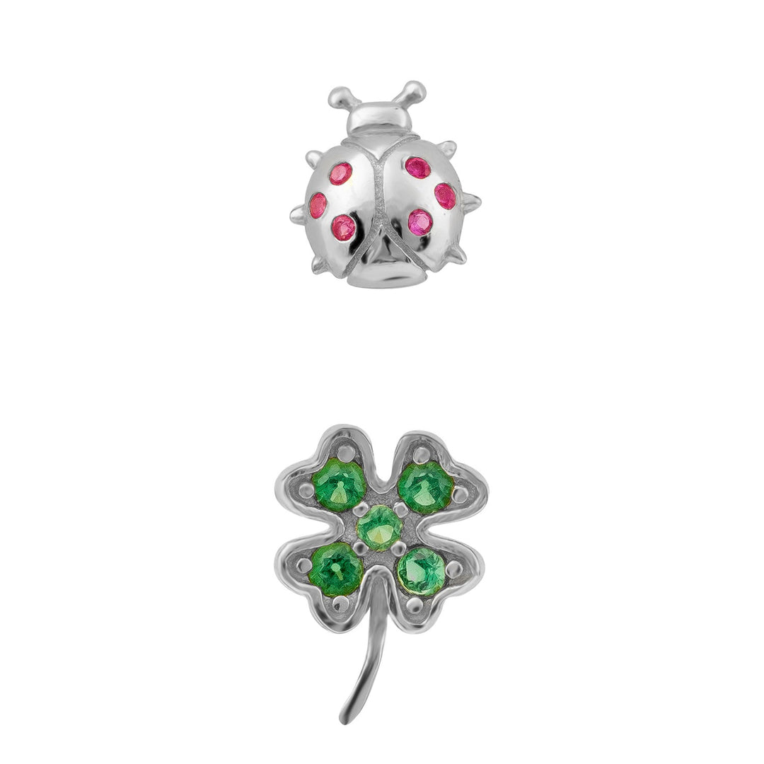 PENDIENTES ASIMÉTRICOS DE PLATA FORTUNE