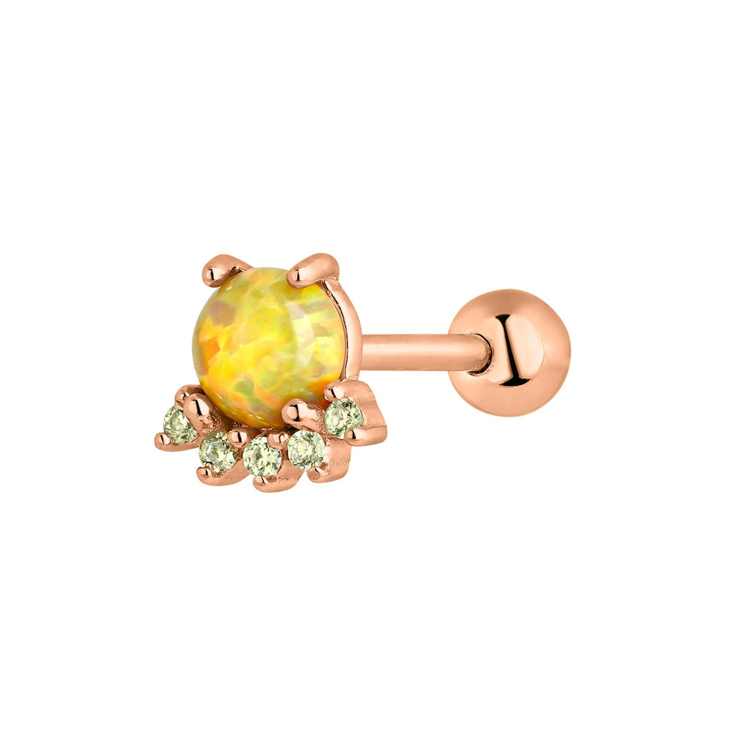 PENDIENTE PIERCING TRAGUS ORO ROSA CALEDONIA