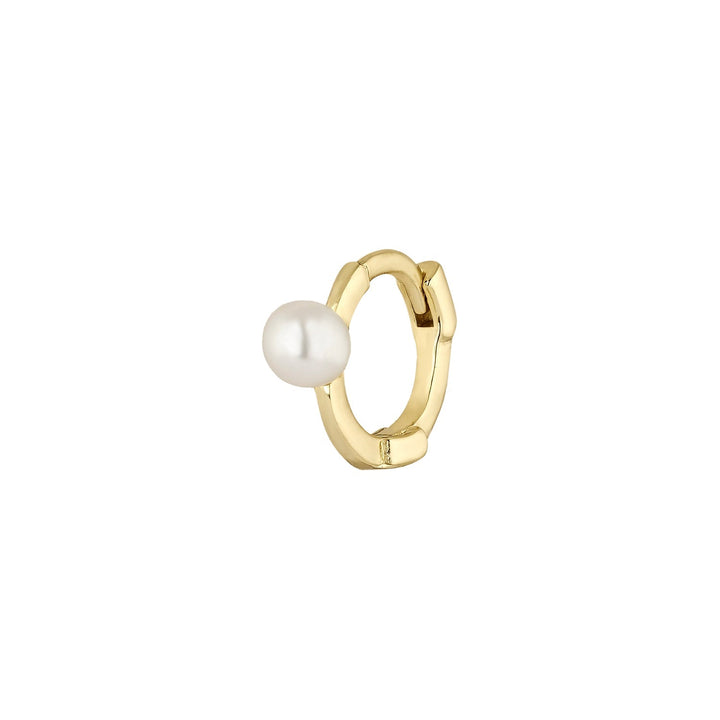 ORECCHINO PIERCING CERCHIO PERLE BIANCHE