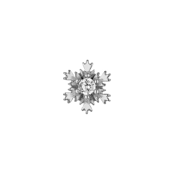 PENDIENTE PIERCING DE PLATA COPO DE NIEVE