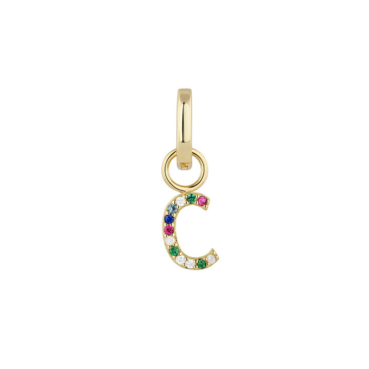 PENDIENTE PIERCING ARO GOLD ALPHABET C