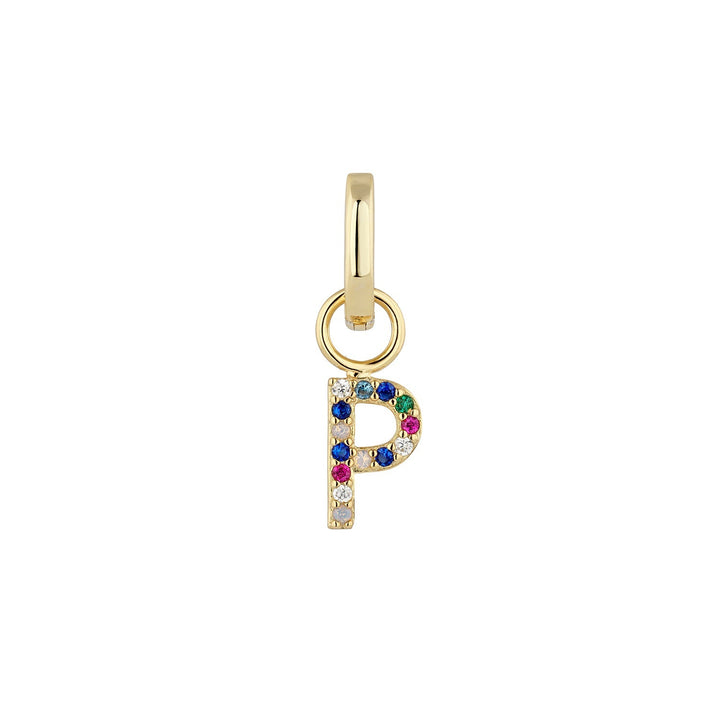 PENDIENTE PIERCING ARO GOLD ALPHABET P