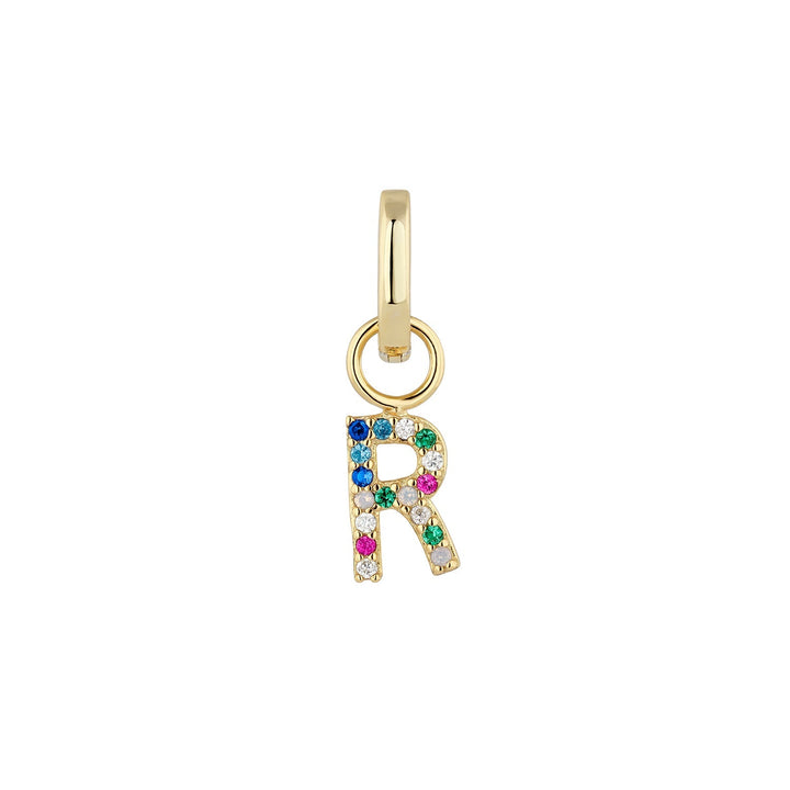 PENDIENTE PIERCING ARO GOLD ALPHABET R