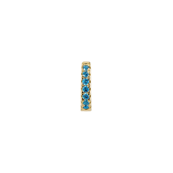 PENDIENTE PIERCING ARO ORO AMARILLO AGUAMARINA SOPHIE