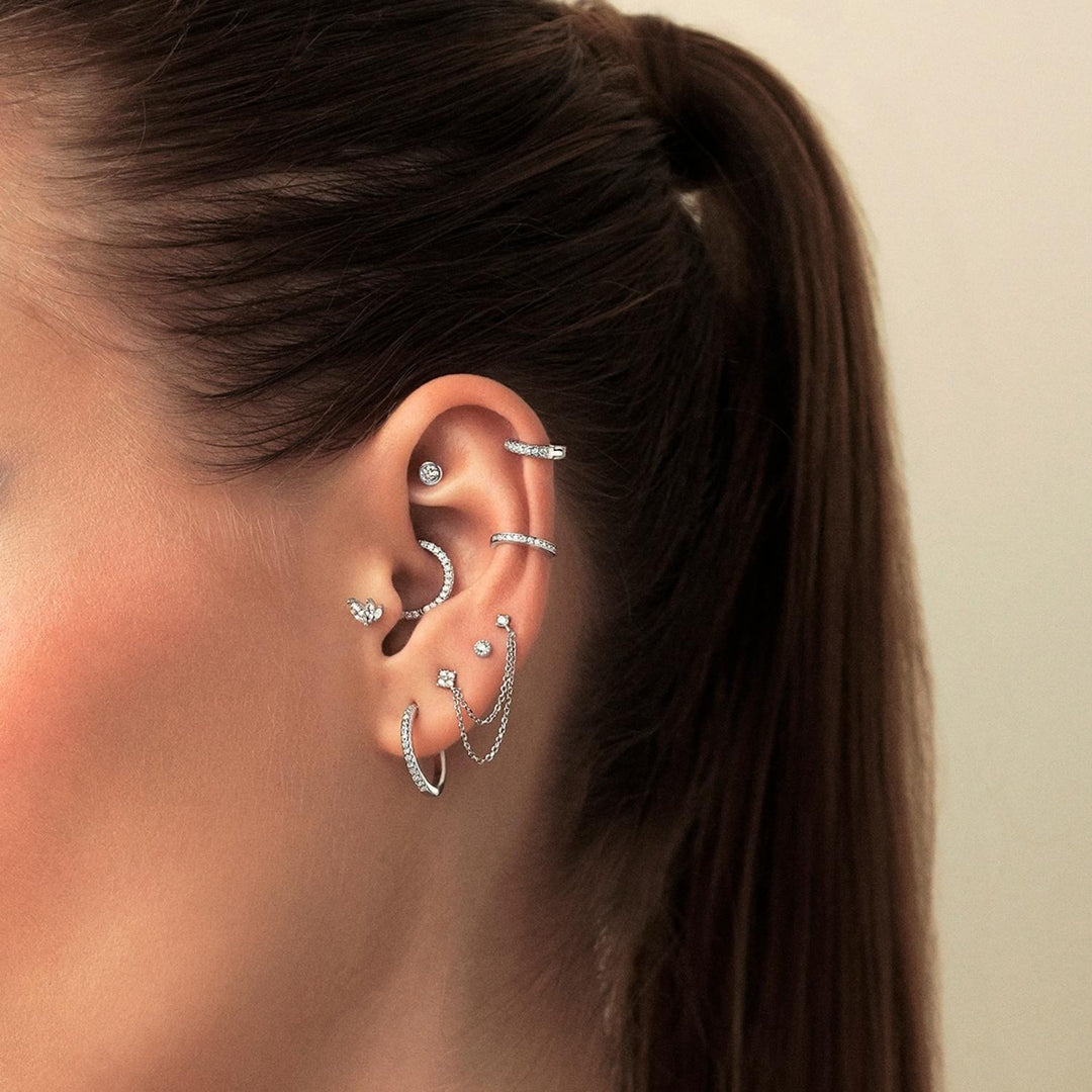 PENDIENTE PIERCING DE PLATA DAITH