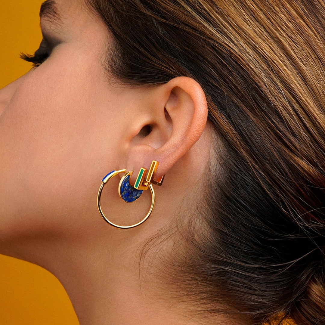 ORECCHINO PIERCING CERCHIO ORO GIALLO CEILAN