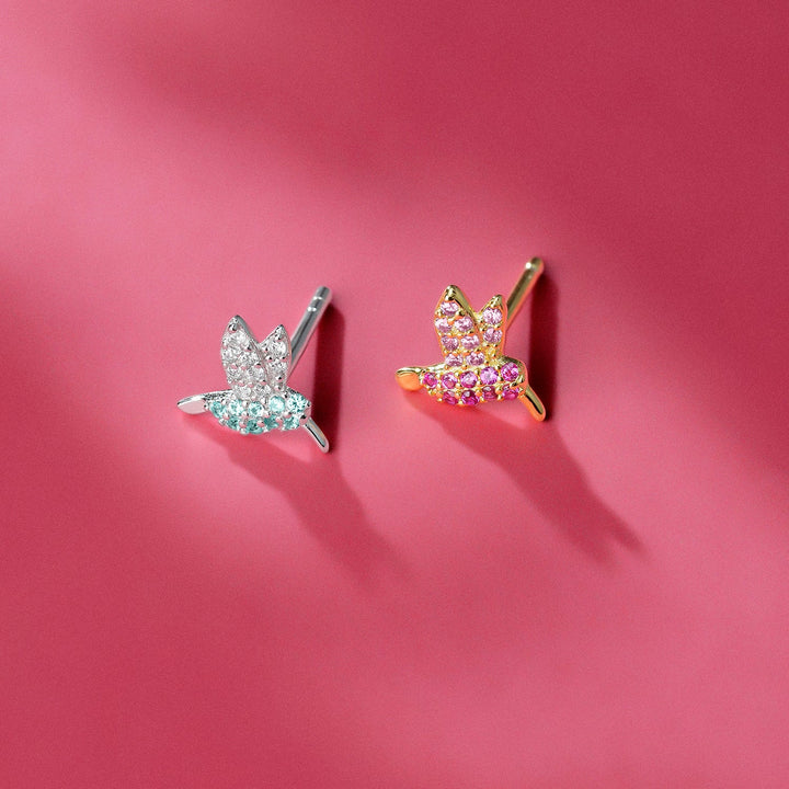 PENDIENTE PIERCING DE PLATA COLIBRÍ
