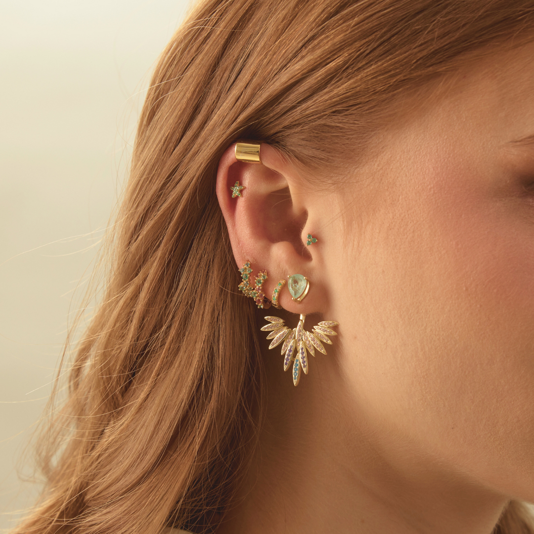 ORECCHINO PIERCING ORO GIALLO PARAIBA PRINCESSE-TRAGUS