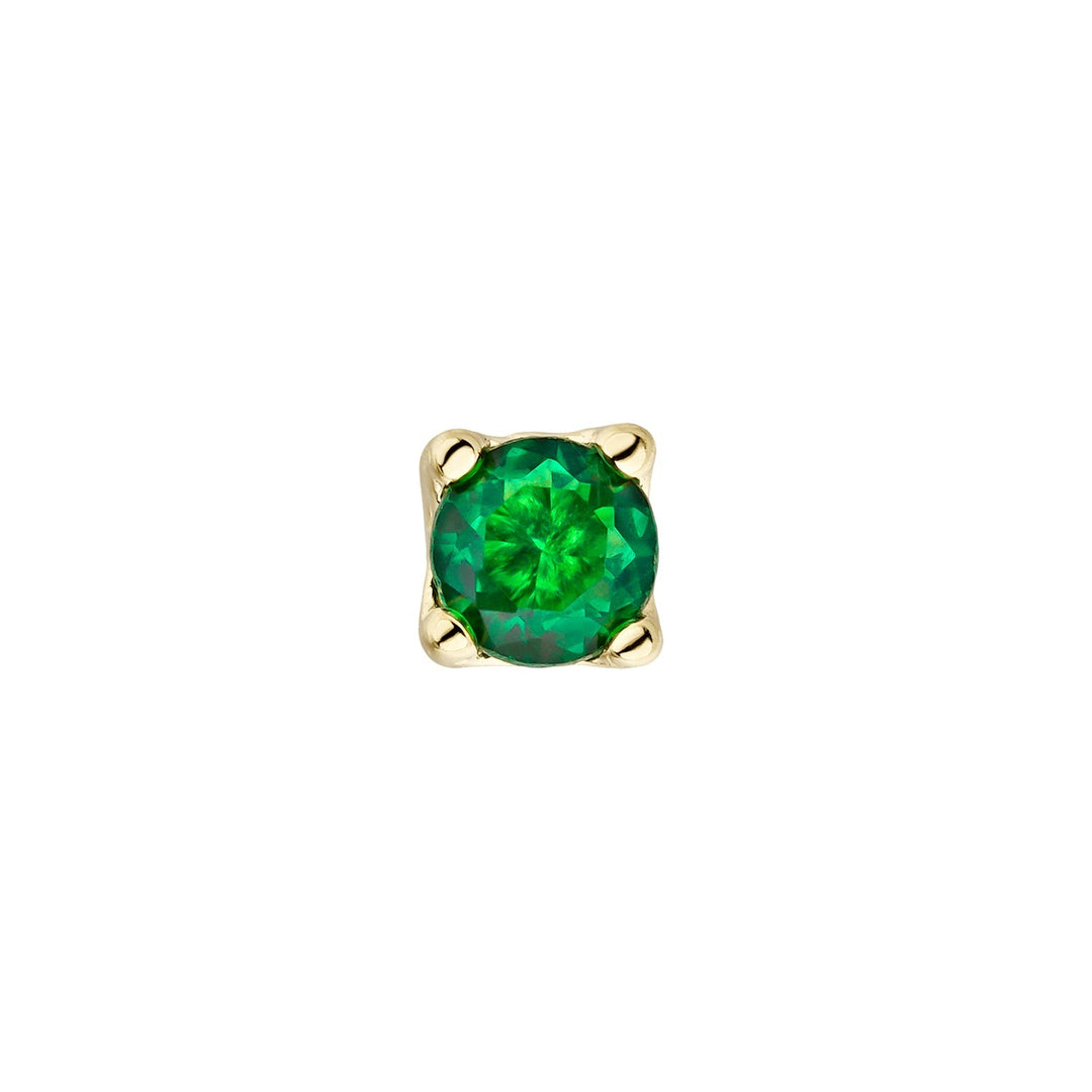 PENDIENTE PIERCING ORO AMARILLO VERDE LUZ-TRAGUS