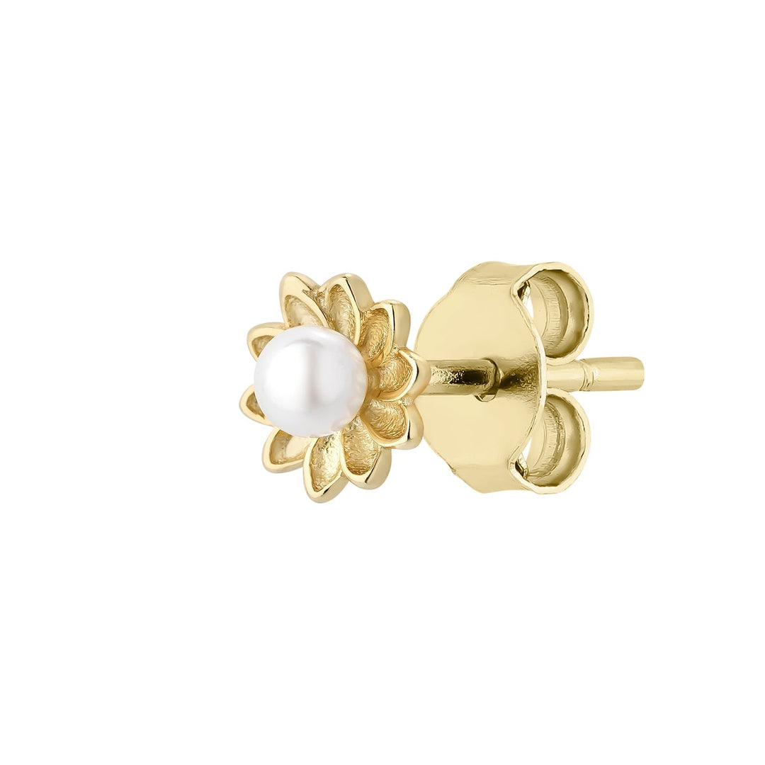 ORECCHINO PIERCING FLOWER-PEARL
