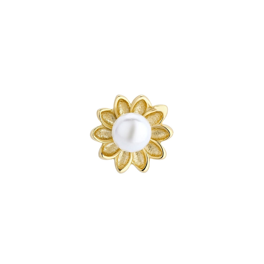 ORECCHINO PIERCING FLOWER-PEARL