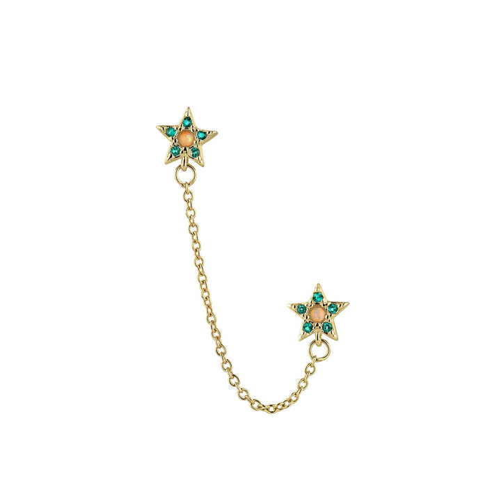 PENDIENTE PIERCING MÚLTIPLE ORO AMARILLO STELLAR COUPLE