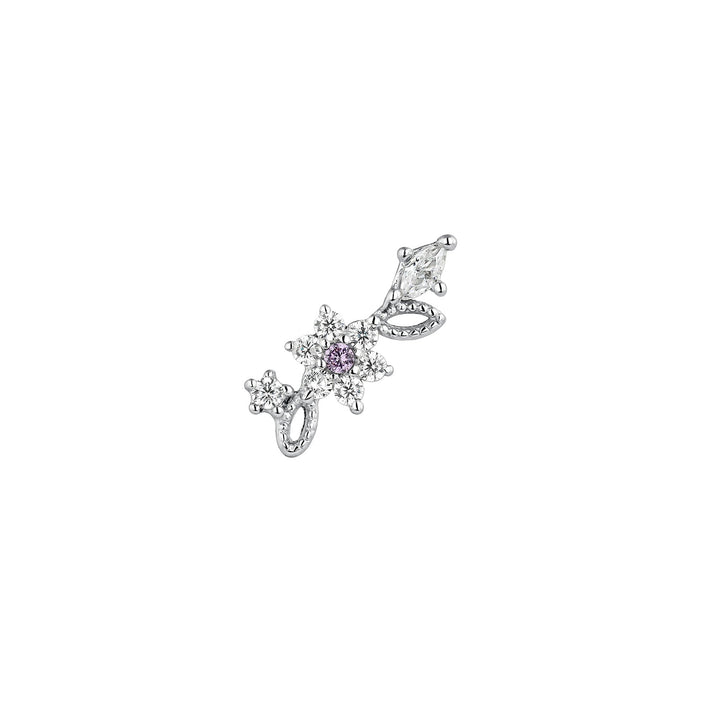 PENDIENTE PIERCING PLATA JARDIN ROMANTIQUE