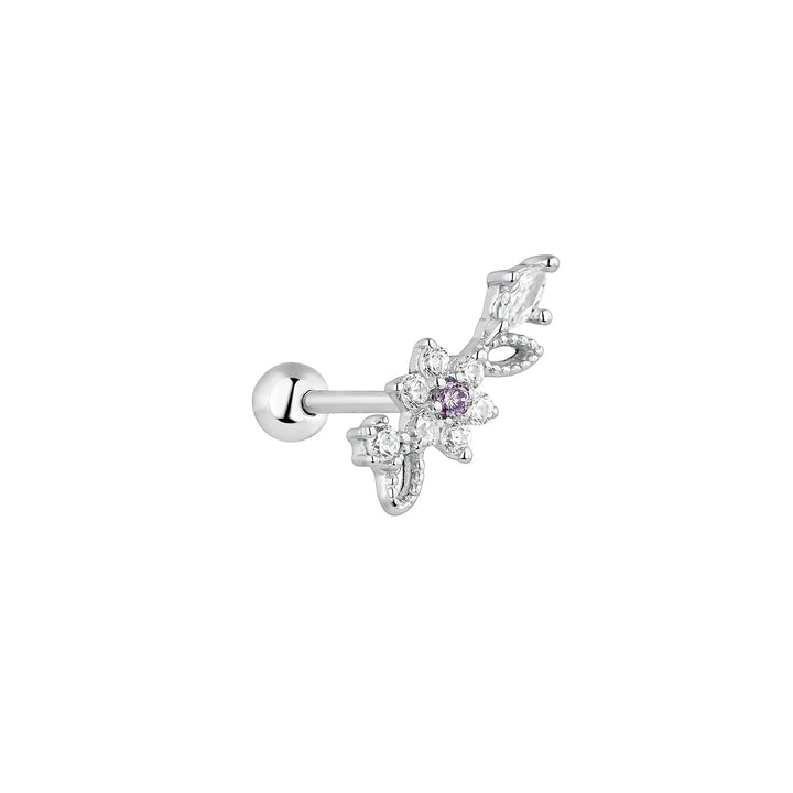 PENDIENTE PIERCING PLATA JARDIN ROMANTIQUE