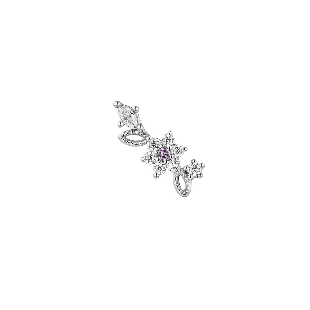 PENDIENTE PIERCING PLATA JARDIN ROMANTIQUE