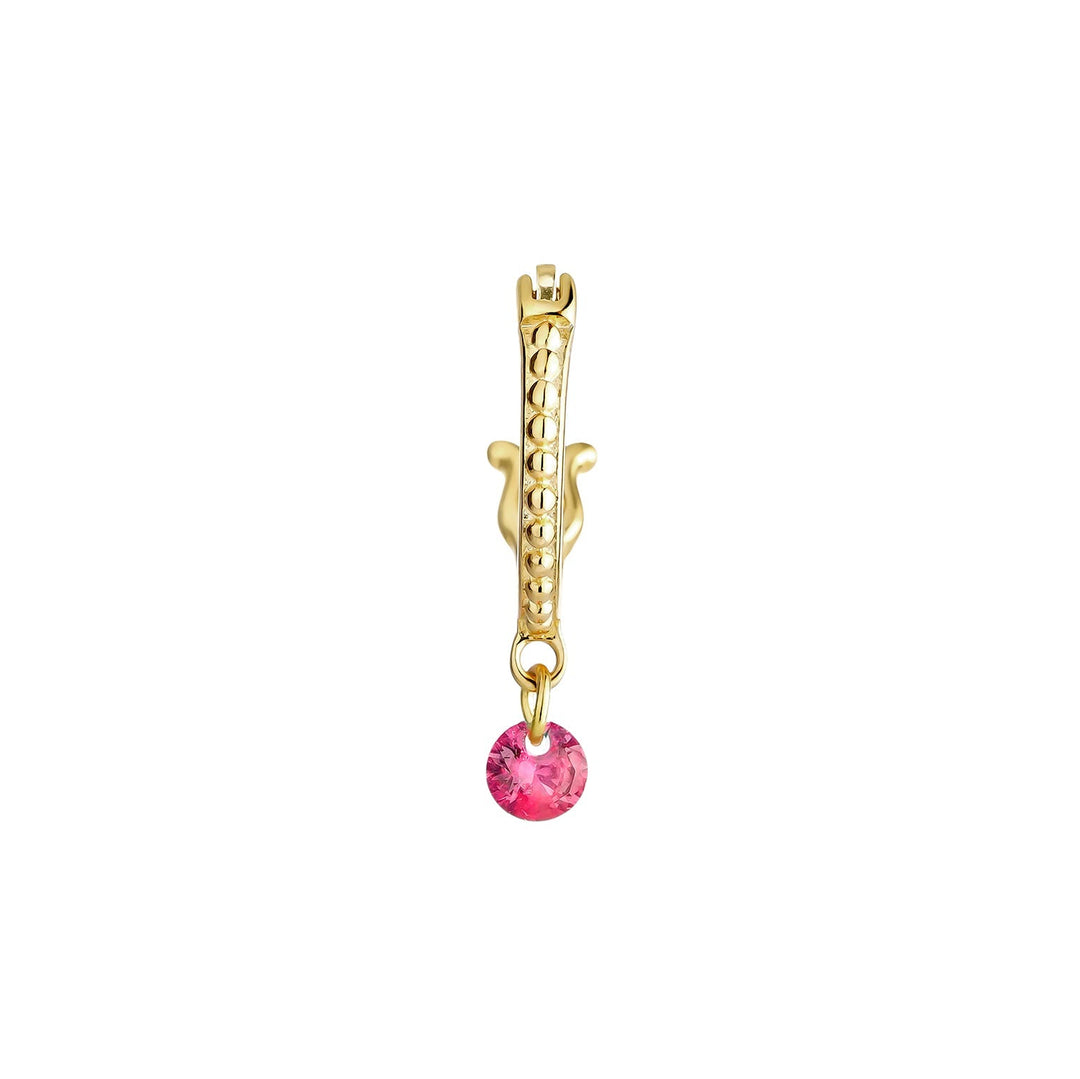 PENDIENTE PIERCING ARO ORO AMARILLO CORUNDUM CHIC-W