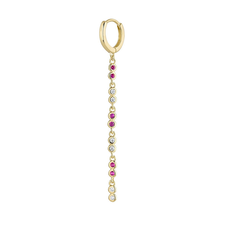 PENDIENTE PIERCING ARO ORO AMARILLO ROSA SEÑORITA