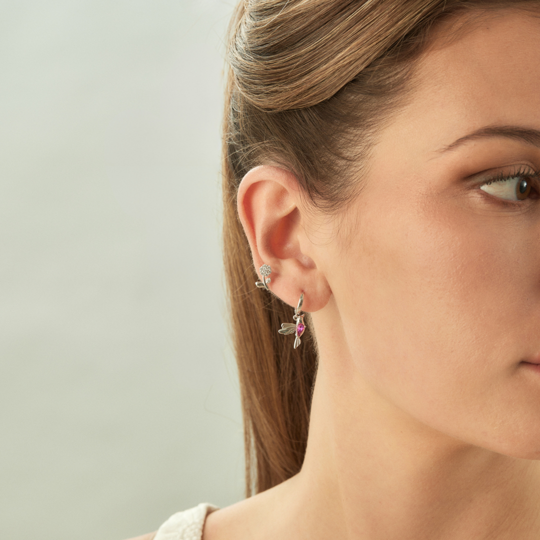 PENDIENTE PIERCING ARO DE PLATA AREN