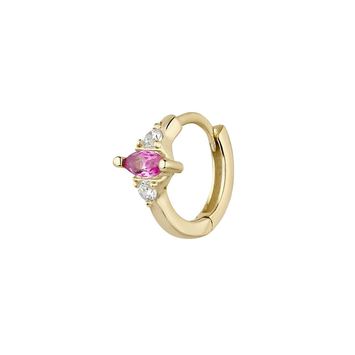 PENDIENTE PIERCING ARO ROSA LEENA