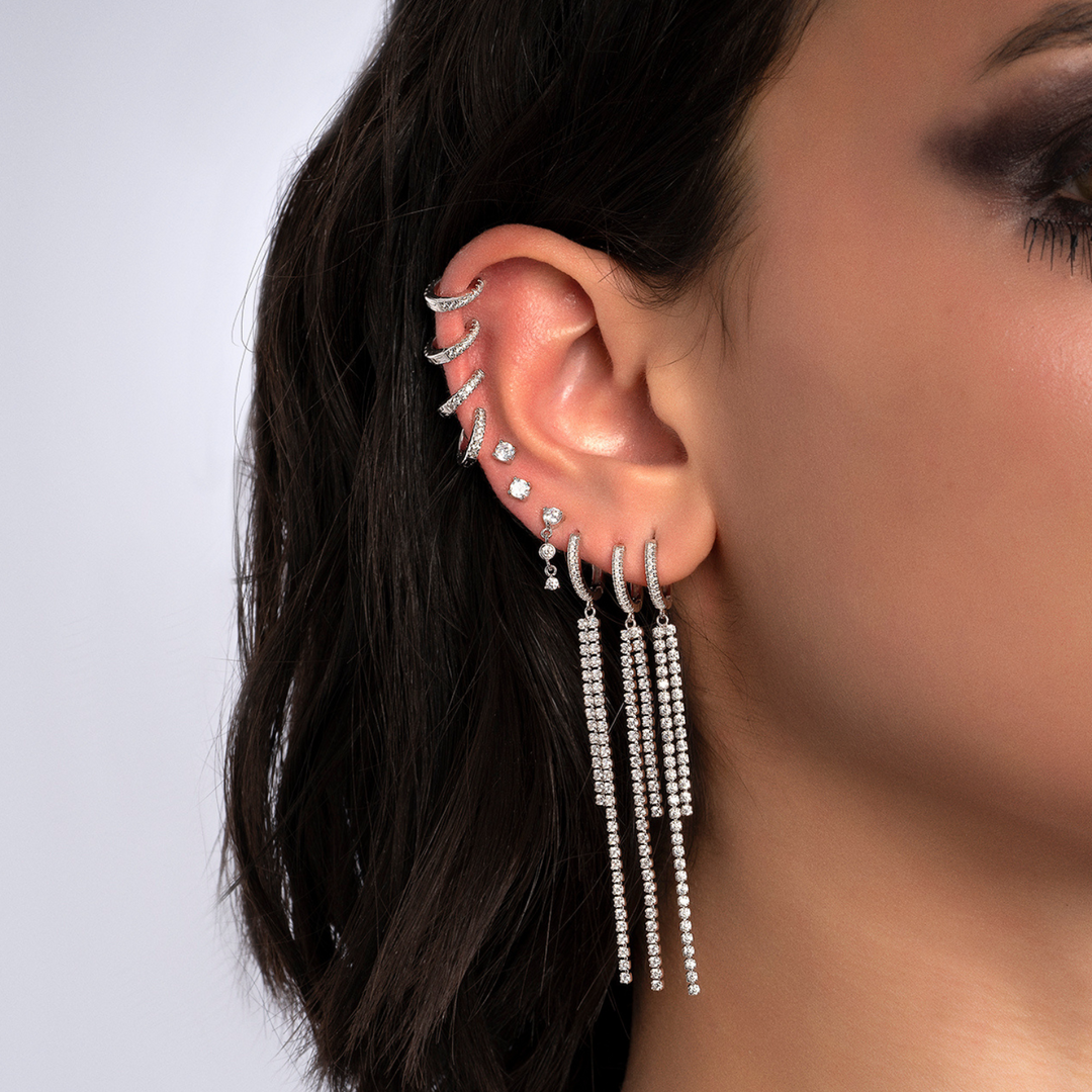 PENDIENTE PIERCING DE PLATA KAVYA DROP