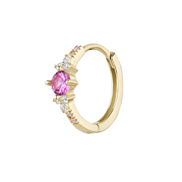 PENDIENTE PIERCING ARO ROSA KEILA