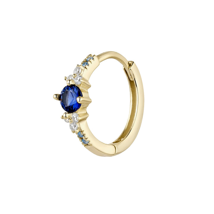 PENDIENTE PIERCING ARO AZUL KEILA