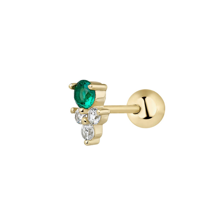 PENDIENTE PIERCING VERDE ZAIR