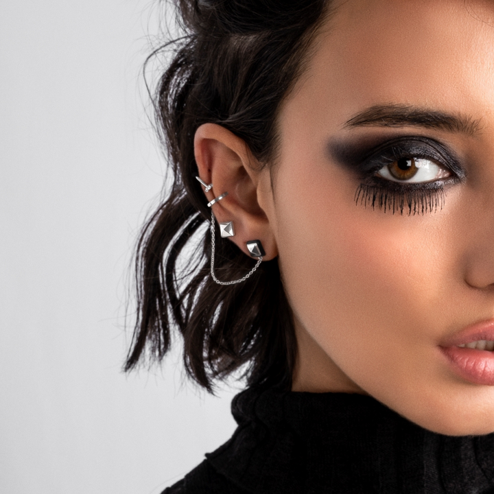 PENDIENTE PIERCING DE PLATA VIS