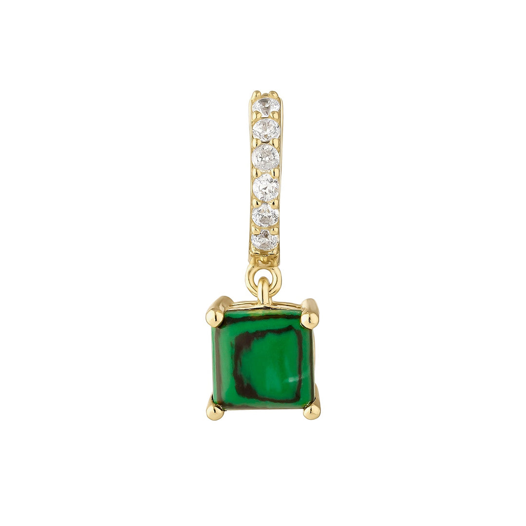 PENDIENTE PIERCING ARO VERDE LAVANYA