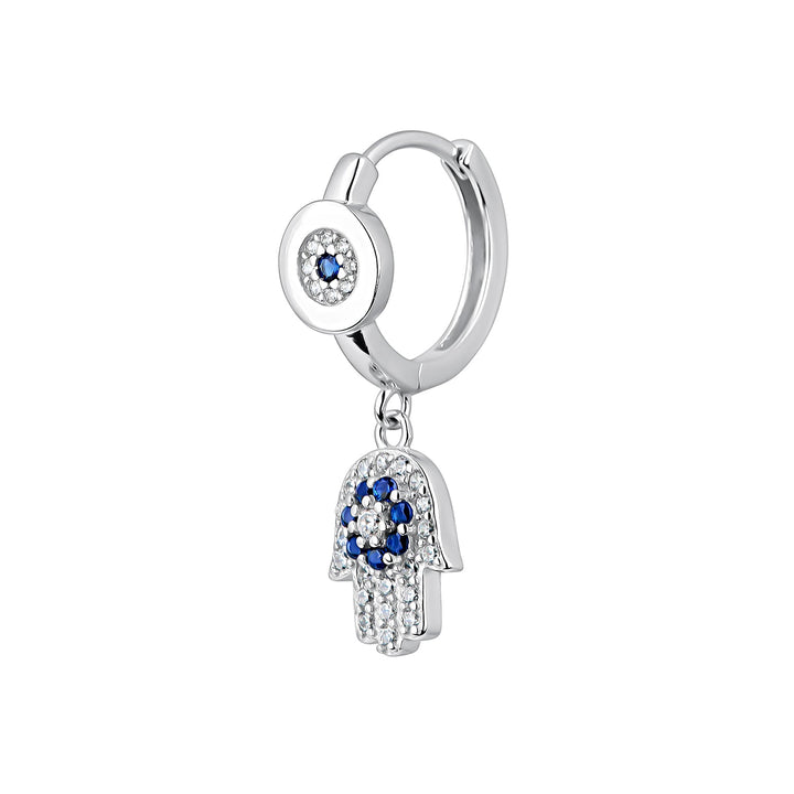 ORECCHINO PIERCING CERCHIO IN ARGENTO HAMSA