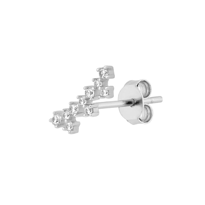 PENDIENTE TREPADOR DE PLATA BRILLIANCE