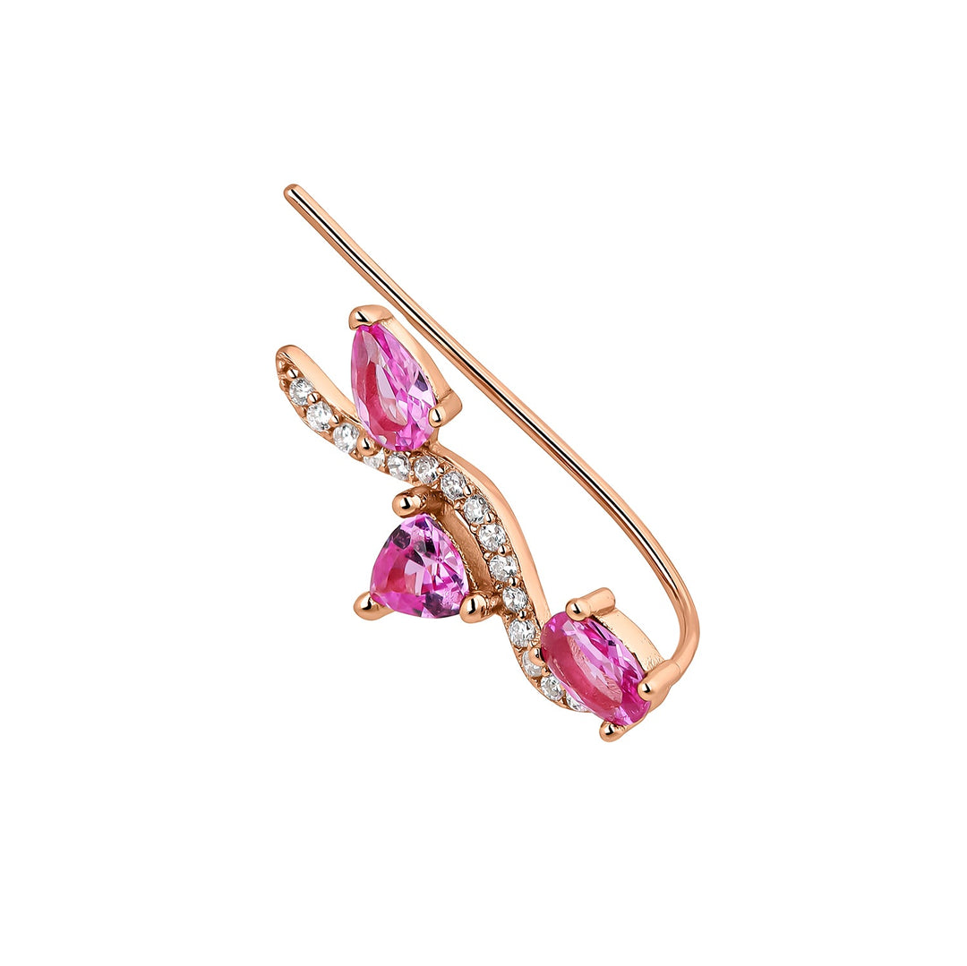 PENDIENTE TREPADOR ORO ROSA AVANI