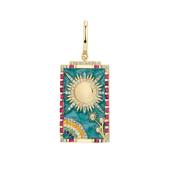 PENDIENTE PIERCING ARO CARTAS TAROT EL-SOL