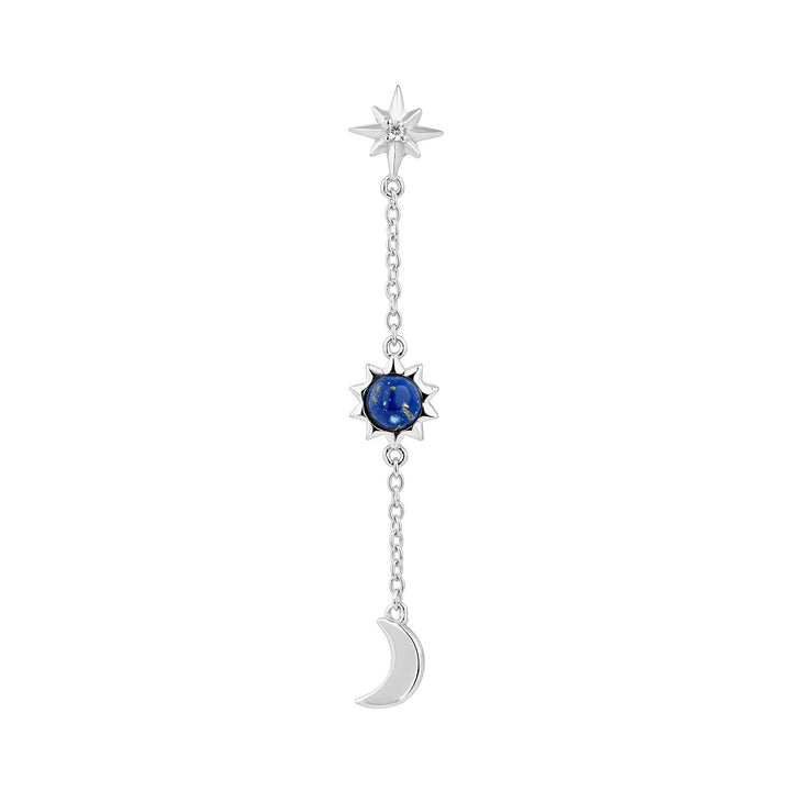 PENDIENTE PIERCING DE PLATA COSMIC-GALAXY