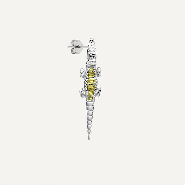 PENDIENTE PIERCING PLATA ALIGATOR