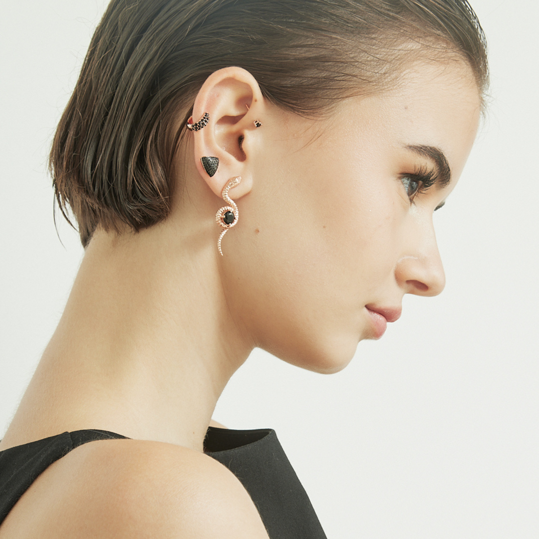 PENDIENTE PIERCING ORO ROSA NAHA