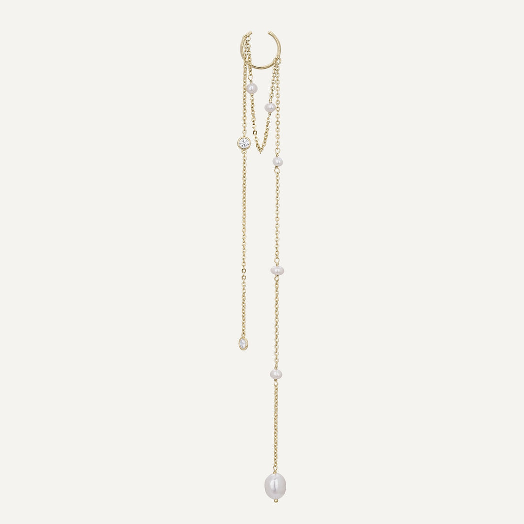 EAR CUFF PEARL-CASCADE