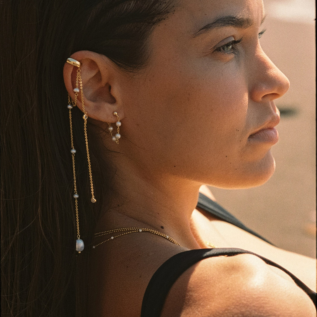 EAR CUFF PEARL-CASCADE