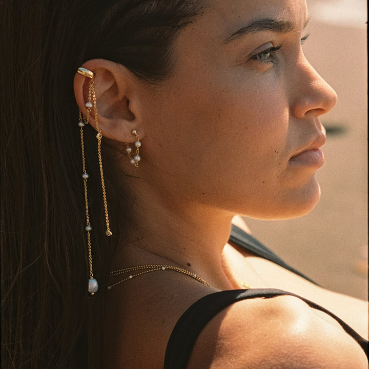 EAR CUFF PEARL-CASCADE
