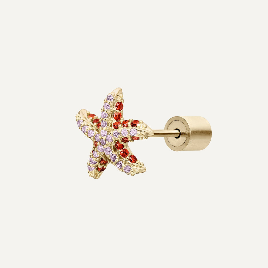 PENDIENTE PIERCING RED STELLA MARINA