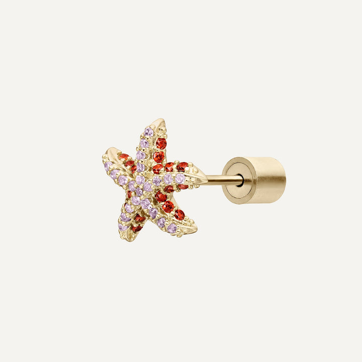 PENDIENTE PIERCING RED STELLA MARINA
