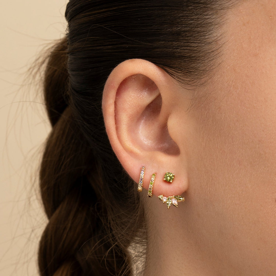 PENDIENTE PIERCING ARO GREEN  ISSEY