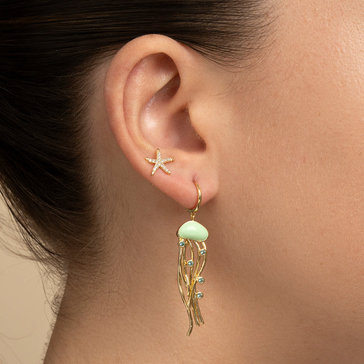 ORECCHINO PIERCING CERCHIO PARAIBA GOCCIA DI MEDUSA