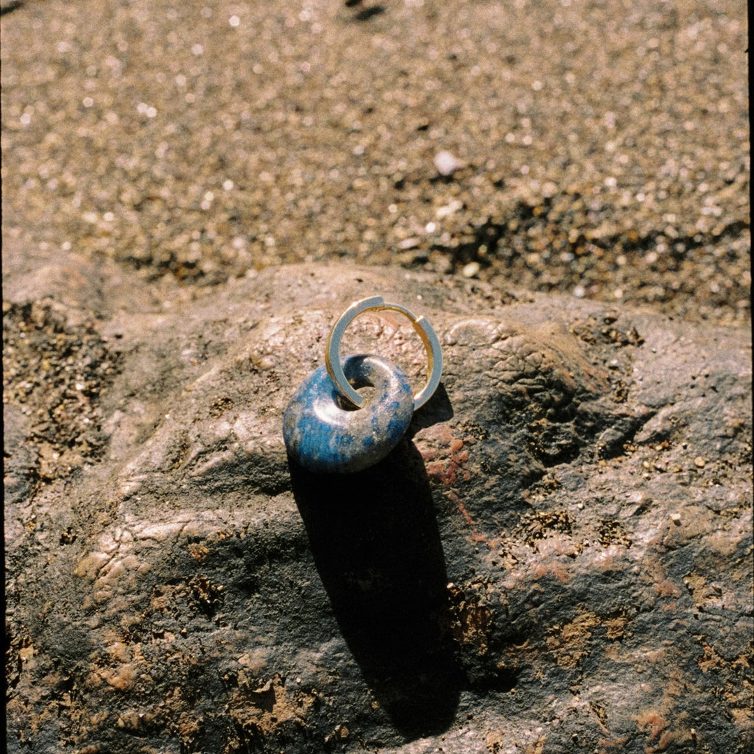 PENDIENTE PIERCING ARO BLUE-TREOPIC